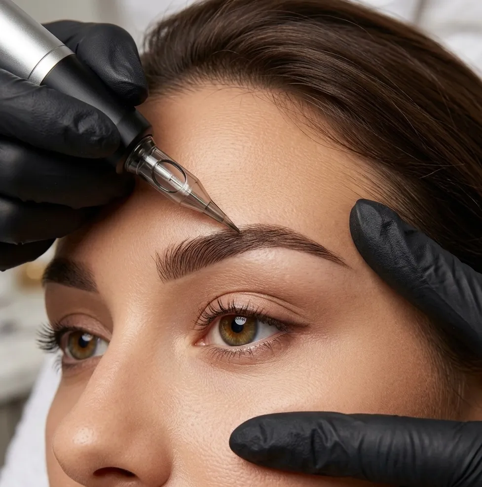 Makijaż permanentny brwi metoda Powder Brows Kraków cena 600 zł