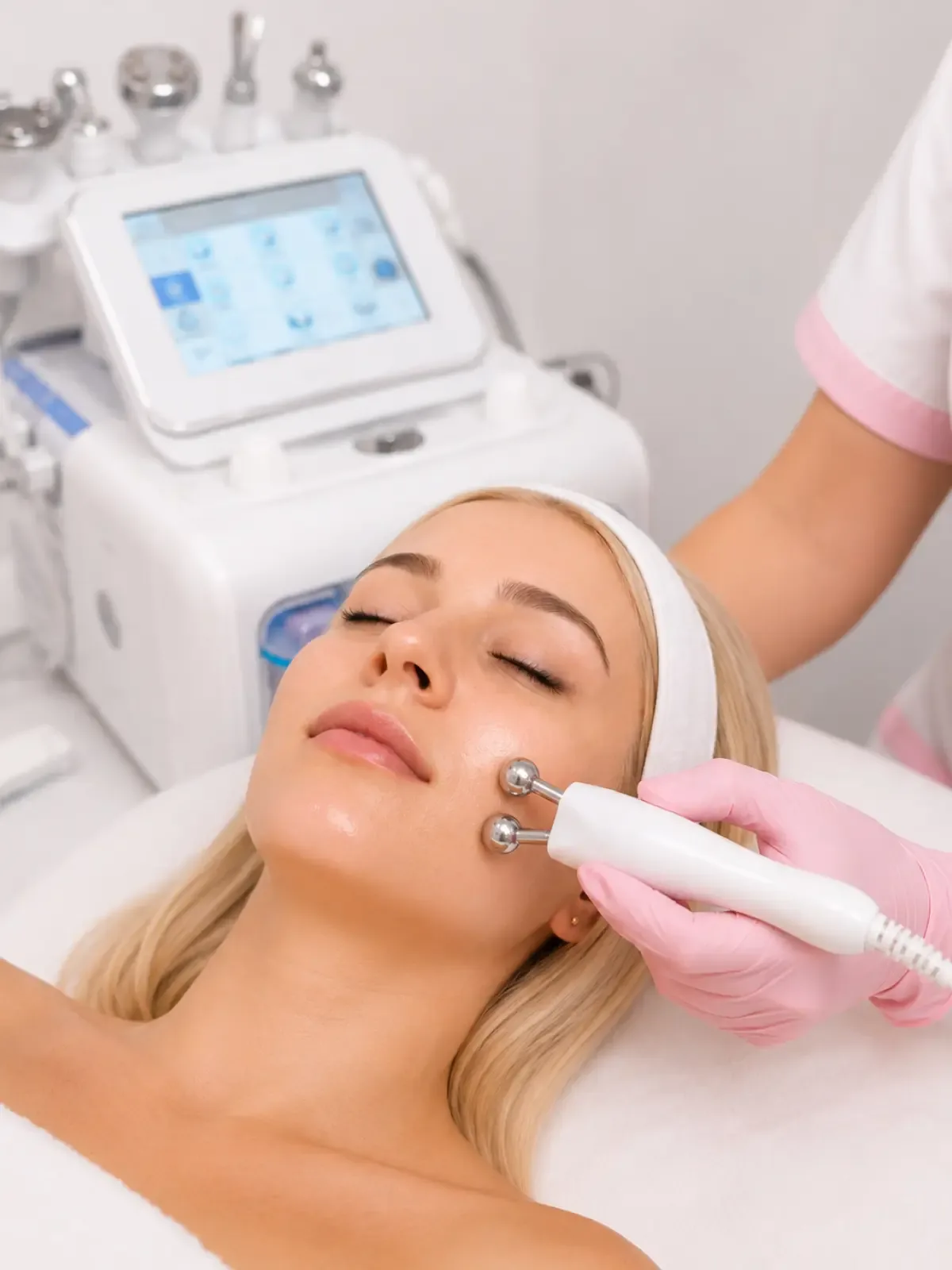 Zabieg liftingu RF (radiofrekwencja twarzy) w gabinecie kosmetycznym SkinCareWithMargo w Krakowie